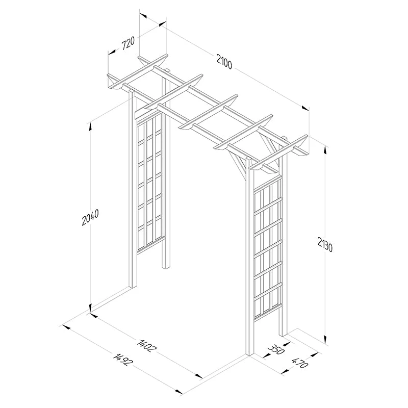 Forest Garden Classic Flat Top Arch 6 Forest Garden Classic Flat Top Arch - Image 6