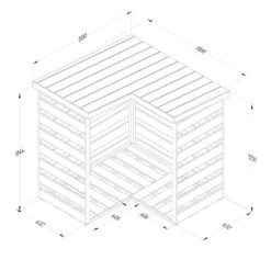 Forest Garden Corner Log Store 11 Forest Garden Corner Log Store -XIKI Garden Shop FGCLGSTHD1