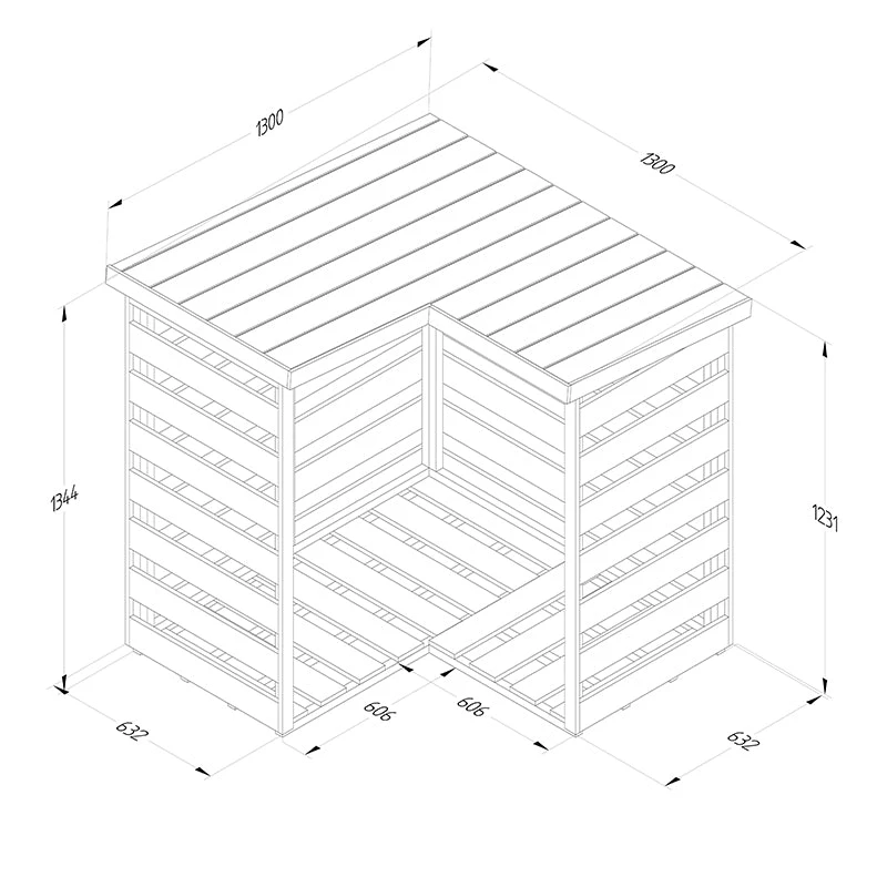Forest Garden Corner Log Store 6 Forest Garden Corner Log Store - Image 6