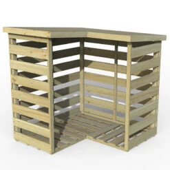 Forest Garden Corner Log Store 10 Forest Garden Corner Log Store -XIKI Garden Shop FGCLGSTHD2