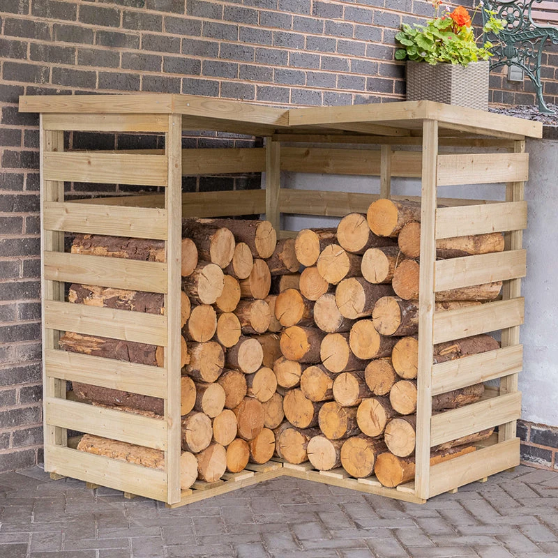 Forest Garden Corner Log Store 1 Forest Garden Corner Log Store