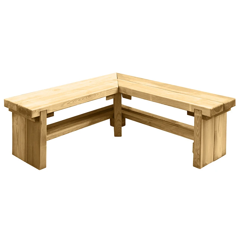 Forest Garden Double Corner Sleeper Bench 1.2m 2 Forest Garden Double Corner Sleeper Bench 1.2m - Image 2