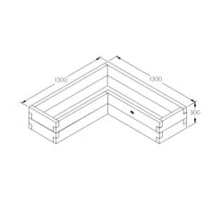 Caledonian Corner Raised Bed -XIKI Garden Shop FGCPL13HD2