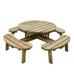 Forest Garden Circular Picnic Table 20 Forest Garden Circular Picnic Table -XIKI Garden Shop FGCPT10