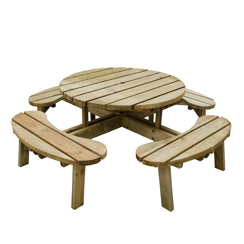 Forest Garden Circular Picnic Table 10 Forest Garden Circular Picnic Table - Image 10