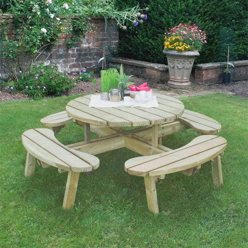 Forest Garden Circular Picnic Table 7 Forest Garden Circular Picnic Table - Image 7