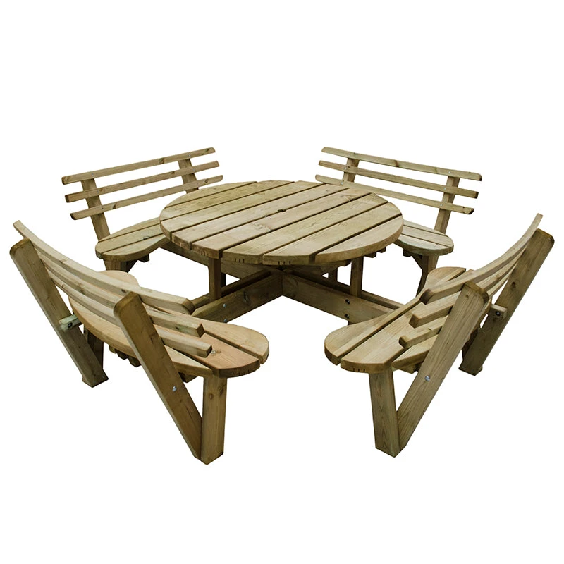 Forest Garden Circular Picnic Table 8 Forest Garden Circular Picnic Table - Image 8