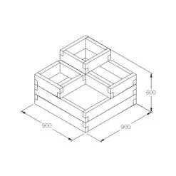 Caledonian Tiered Raised Bed 7 Caledonian Tiered Raised Bed -XIKI Garden Shop FGCTRBHD2