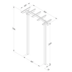 Forest Garden Hanbury Dome Top Arch 7 Forest Garden Hanbury Dome Top Arch -XIKI Garden Shop FGHANDTAHD1