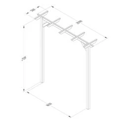 Forest Garden Hanbury Flat Top Arch 7 Forest Garden Hanbury Flat Top Arch -XIKI Garden Shop FGHANFTAHD5