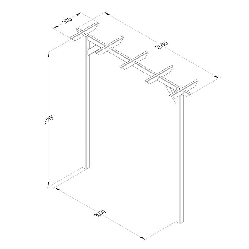 Forest Garden Hanbury Flat Top Arch 3 Forest Garden Hanbury Flat Top Arch - Image 3
