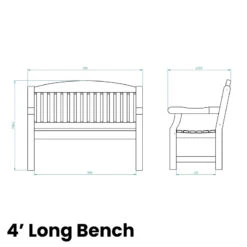 Forest Garden Harvington Bench 15 Forest Garden Harvington Bench -XIKI Garden Shop FGHARBE7