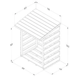 Forest Garden Compact Log Store 11 Forest Garden Compact Log Store -XIKI Garden Shop FGLGSTPHD3