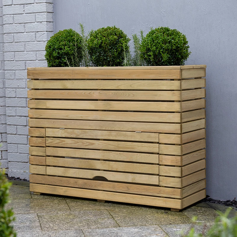 Forest Garden Linear Tall Planter With Storage 3 Forest Garden Linear Tall Planter With Storage - Image 3