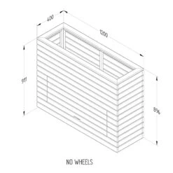 Forest Garden Linear Tall Planter With Storage 11 Forest Garden Linear Tall Planter With Storage -XIKI Garden Shop FGLINPL12090SHD2