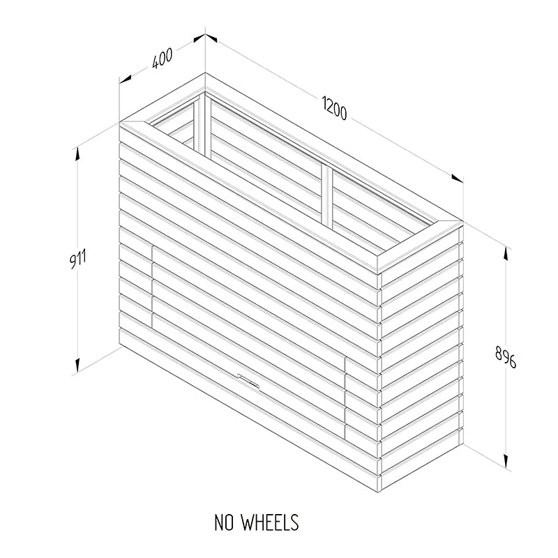 Forest Garden Linear Tall Planter With Storage 6 Forest Garden Linear Tall Planter With Storage - Image 6
