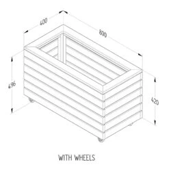 Forest Garden Linear Double Planter With Wheels 11 Forest Garden Linear Double Planter With Wheels -XIKI Garden Shop FGLINPL80WHD5