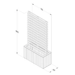 Forest Garden Living Screen Planter -XIKI Garden Shop FGLIVSCRPLANTHD1