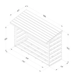 Forest Garden Large Log Store 7 Forest Garden Large Log Store -XIKI Garden Shop FGLLGSTPHD1