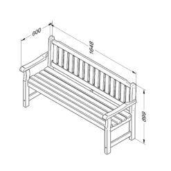 Forest Garden Rosedene Bench 11 Forest Garden Rosedene Bench -XIKI Garden Shop FGROBE5HD3