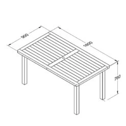 Forest Garden Rosedene Table 9 Forest Garden Rosedene Table -XIKI Garden Shop FGROTAHD3