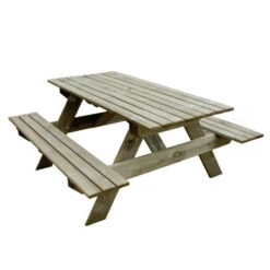 Forest Garden Rectangular Picnic Table 9 Forest Garden Rectangular Picnic Table -XIKI Garden Shop FGRPT4
