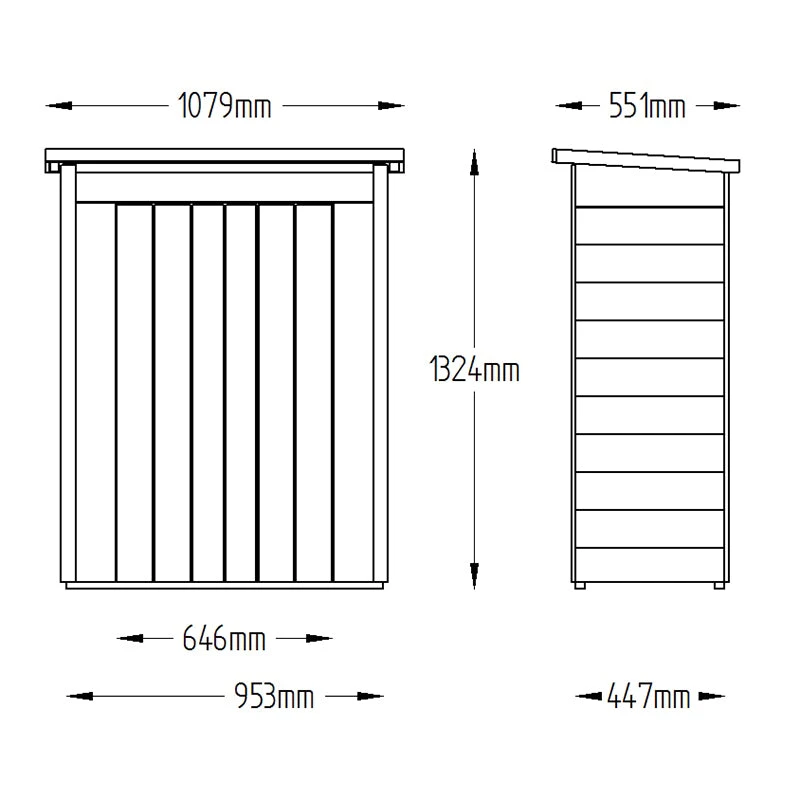 Forest Garden Pent Garden Store (Pressure Treated) 5 Forest Garden Pent Garden Store (Pressure Treated) - Image 5