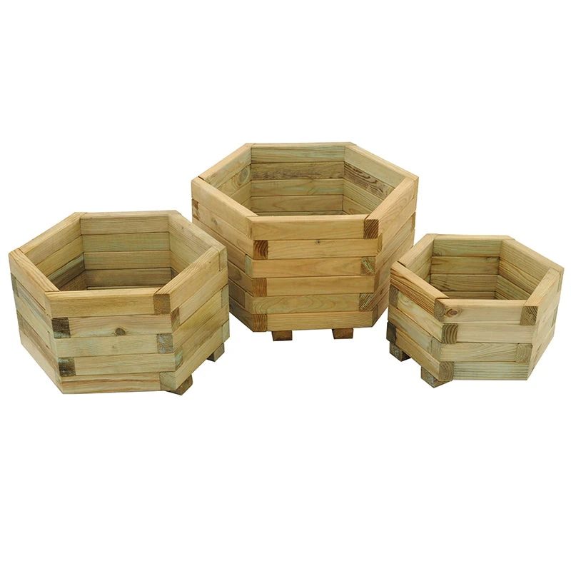 York Hexagonal Planter Set 3 York Hexagonal Planter Set - Image 3
