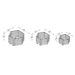 York Hexagonal Planter Set 7 York Hexagonal Planter Set -XIKI Garden Shop FGYOPS3