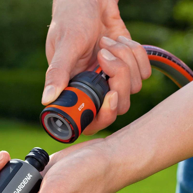 Gardena 13mm Water Stop Snap On Hose Connector 2 Gardena 13mm Water Stop Snap On Hose Connector - Image 2