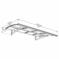 Palram Canopia Amsterdam Door Awning 16 Palram Canopia Amsterdam Door Awning -XIKI Garden Shop PAAMS4