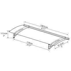 Palram Canopia Aquila Door Awnings -XIKI Garden Shop PAAQU6