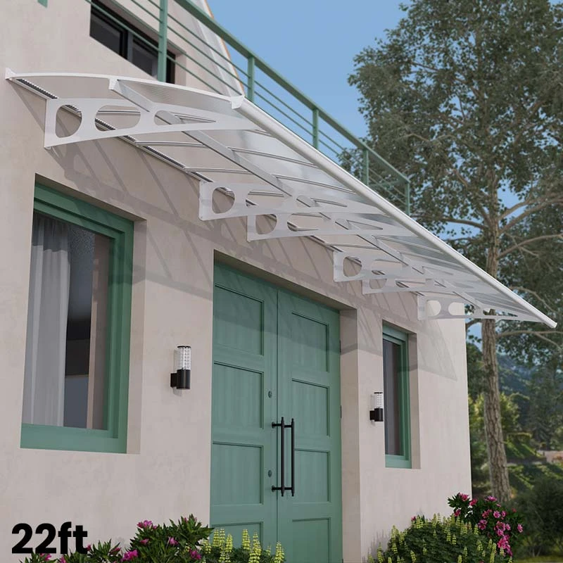 Palram Canopia Bordeaux Door Canopy White Mist 1 Palram Canopia Bordeaux Door Canopy White Mist