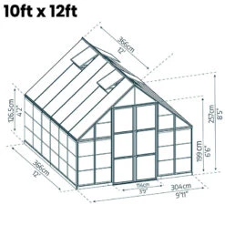 Palram Canopia Balance 10ft Wide Greenhouse 34 Palram Canopia Balance 10ft Wide Greenhouse -XIKI Garden Shop PRBA1017