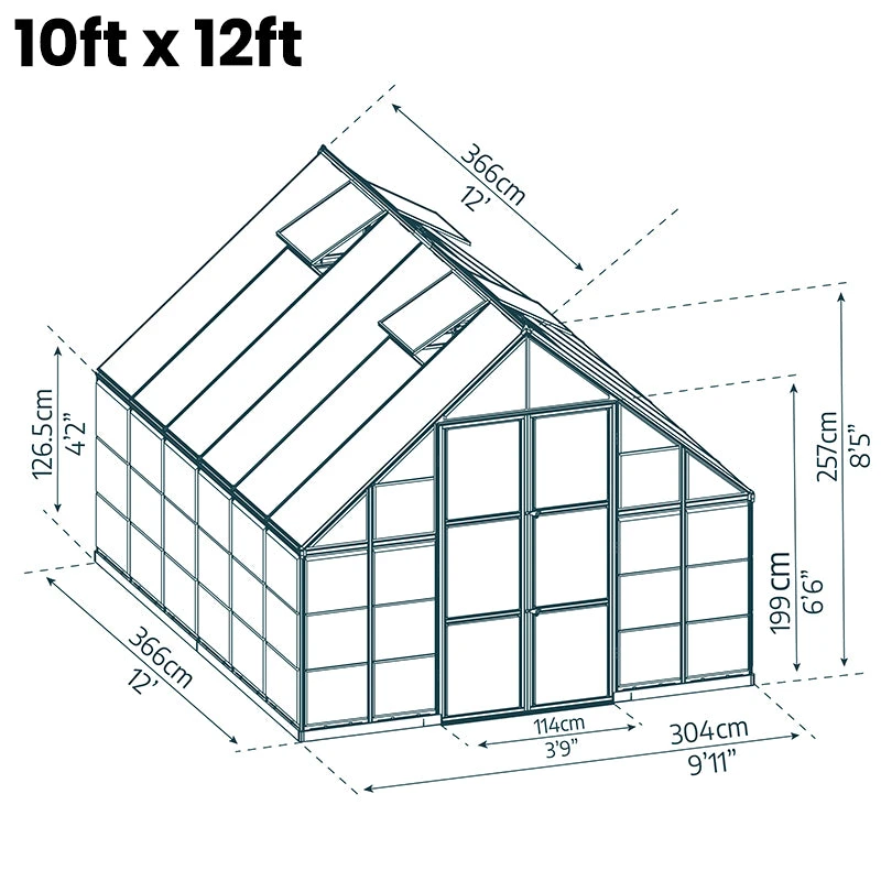 Palram Canopia Balance 10ft Wide Greenhouse 15 Palram Canopia Balance 10ft Wide Greenhouse - Image 15