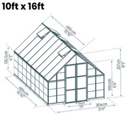 Palram Canopia Balance 10ft Wide Greenhouse 32 Palram Canopia Balance 10ft Wide Greenhouse -XIKI Garden Shop PRBA1019