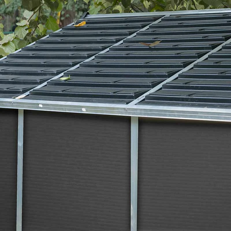 Palram Canopia Rubicon Dark Grey Shed 8ft Wide 11 Palram Canopia Rubicon Dark Grey Shed 8ft Wide - Image 11