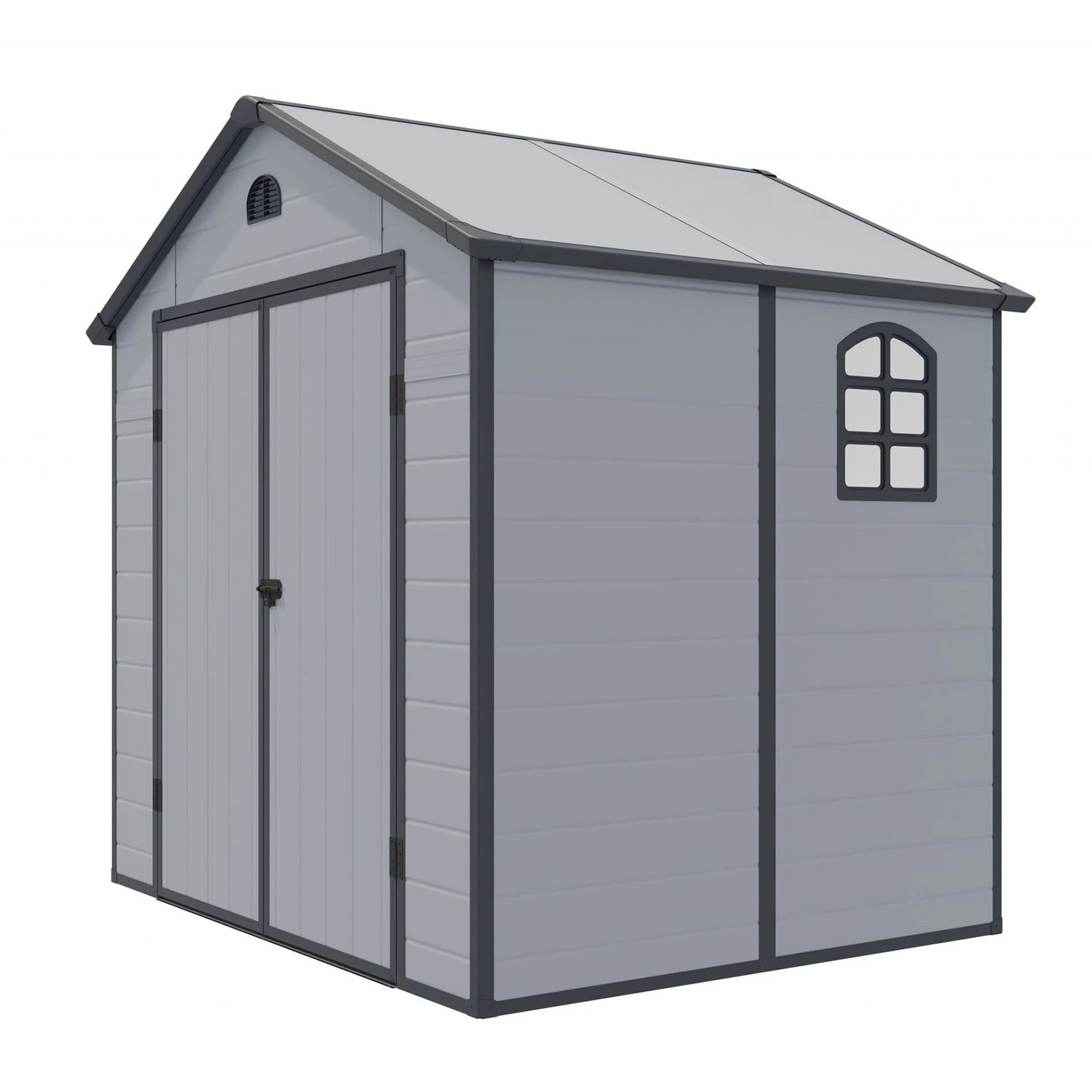 Airevale Plastic Apex Shed 8ft X 6ft 1 Airevale Plastic Apex Shed 8ft X 6ft