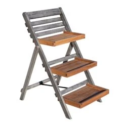 Alderley Hardwood Plant Ladder 18 Alderley Hardwood Plant Ladder -XIKI Garden Shop ROALDPLANT9