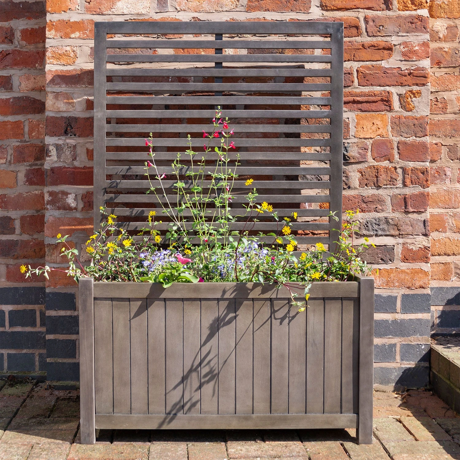Rowlinson Alderley Rectangular Planter And Trellis 2 Rowlinson Alderley Rectangular Planter And Trellis - Image 2