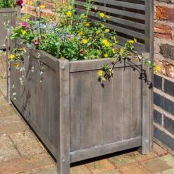 Rowlinson Alderley Rectangular Planter And Trellis 12 Rowlinson Alderley Rectangular Planter And Trellis -XIKI Garden Shop ROALDRPLTR4