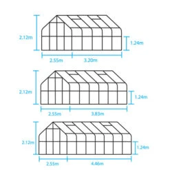 Halls Supreme Greenhouse 8' 4" Wide 10 Halls Supreme Greenhouse 8' 4" Wide -XIKI Garden Shop hs848