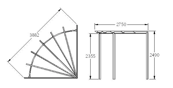 Forest Garden Radial Pergola 2 Forest Garden Radial Pergola - Image 2