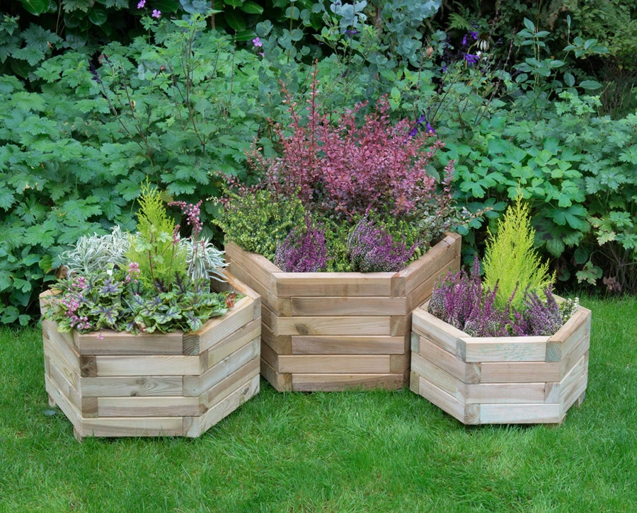 York Hexagonal Planter Set 2 York Hexagonal Planter Set - Image 2
