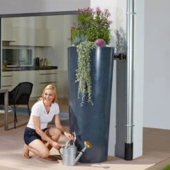 Gabbro Stone Effect Water Tank Plus Planter 350 Litres -XIKI Garden Shop image 105508