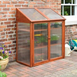 Rowlinson Hardwood Mini Greenhouse 9 Rowlinson Hardwood Mini Greenhouse -XIKI Garden Shop image 106440