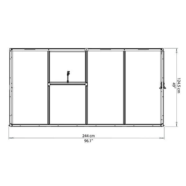 Palram Canopia Lean To 8x4 Grow House 10 Palram Canopia Lean To 8x4 Grow House - Image 10
