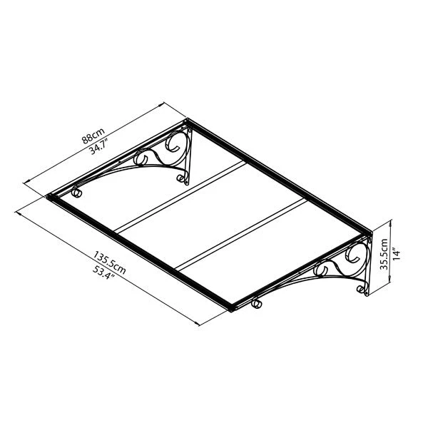 Palram Canopia Venus Door Canopy 2 Palram Canopia Venus Door Canopy - Image 2