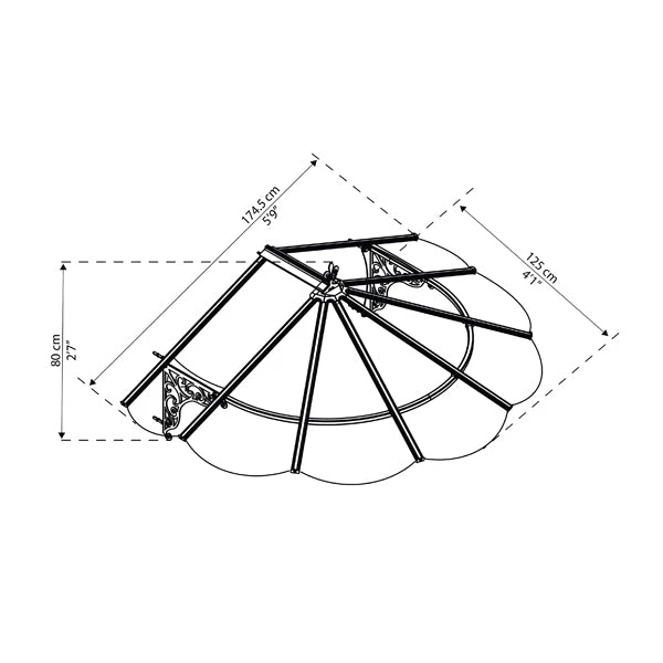 Palram Canopia Iris Door Canopy 2 Palram Canopia Iris Door Canopy - Image 2