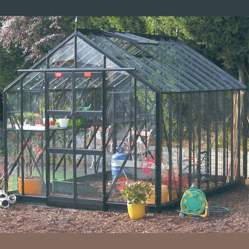 Elite Thyme 8'5" Wide Greenhouse Glass To Ground 1 Elite Thyme 8'5" Wide Greenhouse Glass To Ground